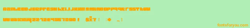 Шрифт Blckster – оранжевые шрифты на зелёном фоне