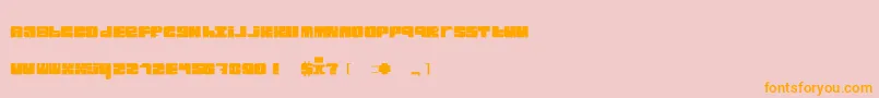 Blckster Font – Orange Fonts on Pink Background