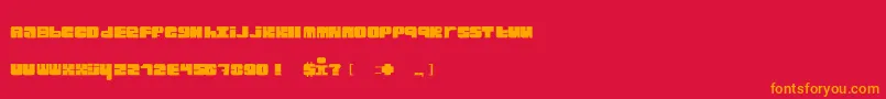 Шрифт Blckster – оранжевые шрифты на красном фоне