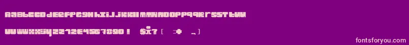Blckster Font – Pink Fonts on Purple Background