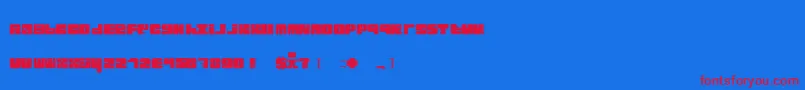 Blckster-fontti – punaiset fontit sinisellä taustalla