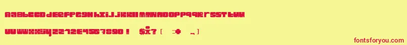 Blckster-fontti – punaiset fontit keltaisella taustalla