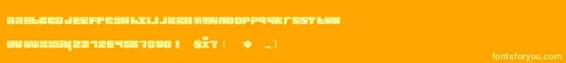 Blckster Font – Yellow Fonts on Orange Background