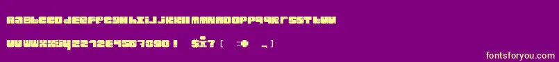 Blckster Font – Yellow Fonts on Purple Background