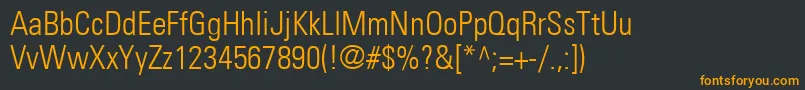 Шрифт UniversLt47CondensedLight – оранжевые шрифты на чёрном фоне