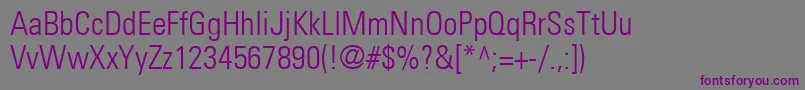 Шрифт UniversLt47CondensedLight – фиолетовые шрифты на сером фоне