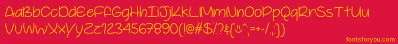 YoureSoCoolOtf Font – Orange Fonts on Red Background
