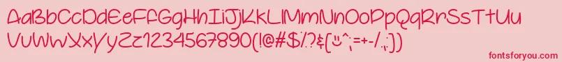 YoureSoCoolOtf Font – Red Fonts on Pink Background