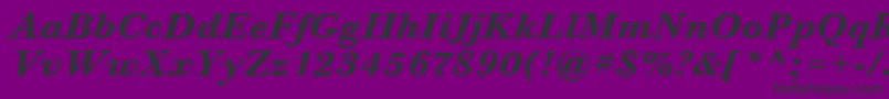 BodoniSixItcBoldItalic Font – Black Fonts on Purple Background