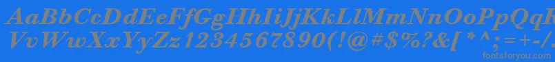 Подробнее о шрифте BodoniSixItcBoldItalic Шрифт BodoniSixItcBoldItalic – серые шрифты на синем фоне