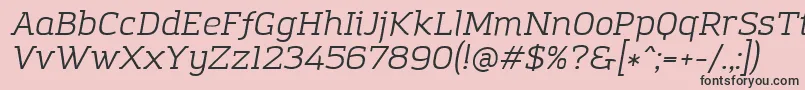 AmazingGroteskBookItalic Font – Black Fonts on Pink Background