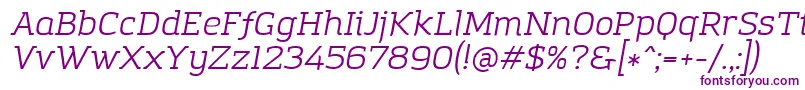 AmazingGroteskBookItalic Font – Purple Fonts on White Background