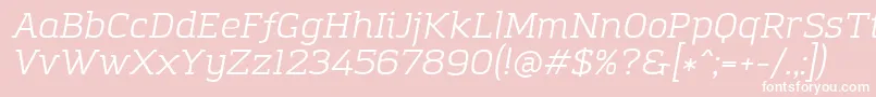 AmazingGroteskBookItalic Font – White Fonts on Pink Background