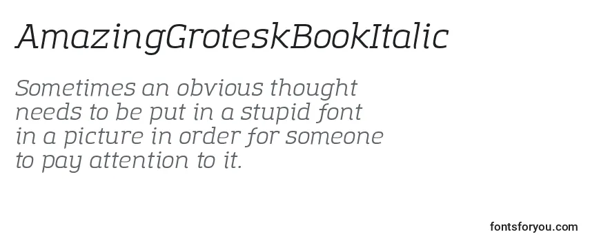 Шрифт AmazingGroteskBookItalic