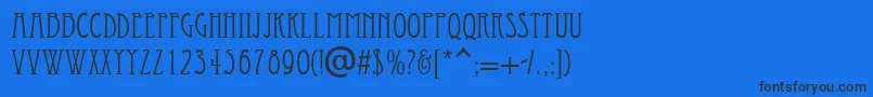 Economicals Font – Black Fonts on Blue Background