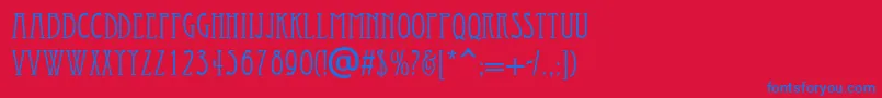 Economicals Font – Blue Fonts on Red Background