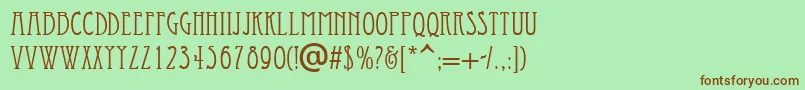 Economicals Font – Brown Fonts on Green Background