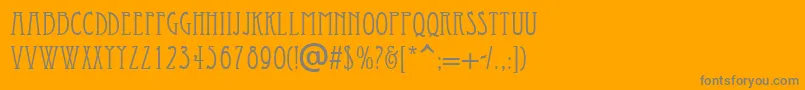 Economicals-Schriftart – Graue Schriften auf orangefarbenem Hintergrund