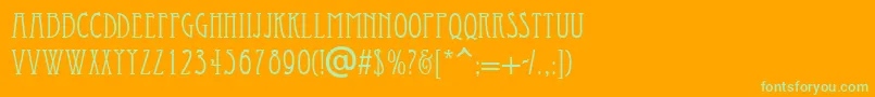 Economicals Font – Green Fonts on Orange Background