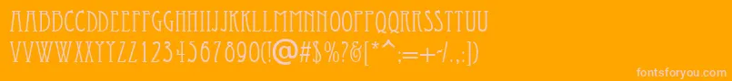 フォントEconomicals – オレンジの背景にピンクのフォント