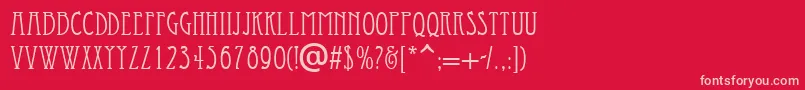 Economicals Font – Pink Fonts on Red Background
