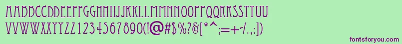 Economicals Font – Purple Fonts on Green Background