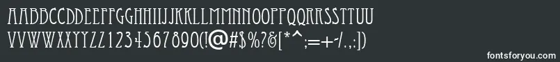 フォントEconomicals – 黒い背景に白い文字