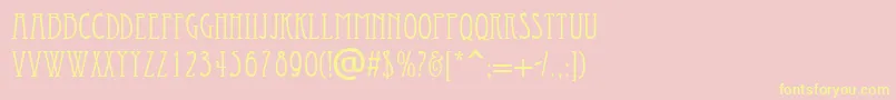 Economicals Font – Yellow Fonts on Pink Background
