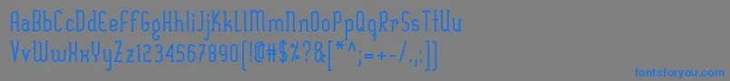 フォントSexythingBold – 灰色の背景に青い文字