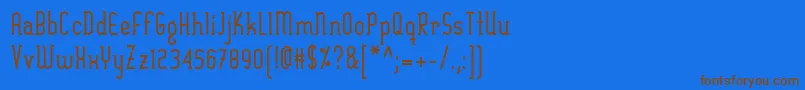 SexythingBold Font – Brown Fonts on Blue Background
