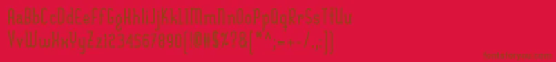 SexythingBold Font – Brown Fonts on Red Background