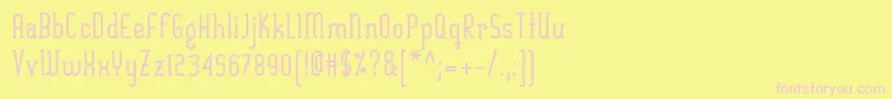 SexythingBold-fontti – vaaleanpunaiset fontit keltaisella taustalla