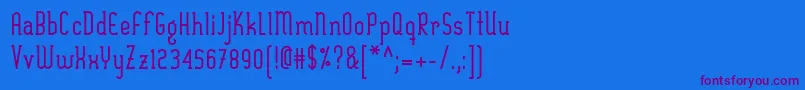 SexythingBold Font – Purple Fonts on Blue Background