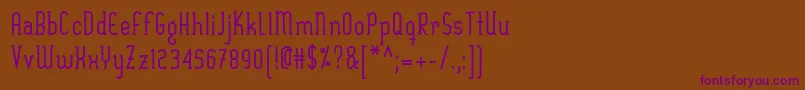 SexythingBold Font – Purple Fonts on Brown Background