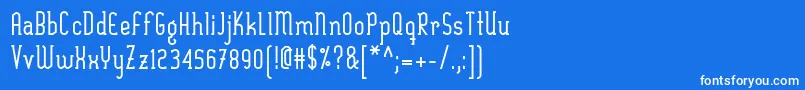 SexythingBold Font – White Fonts on Blue Background