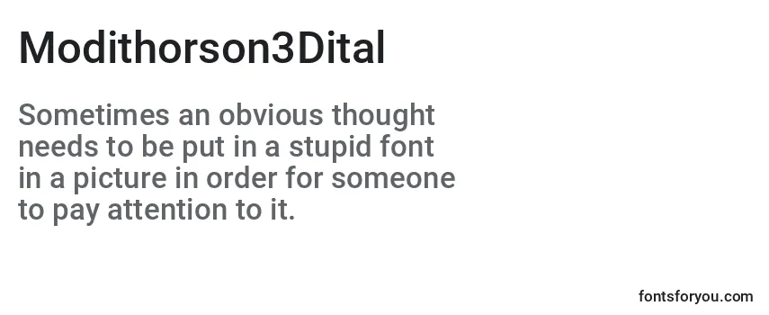 Modithorson3Dital Font