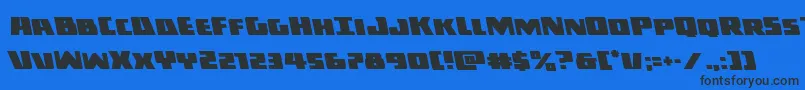 Darkallianceleft Font – Black Fonts on Blue Background