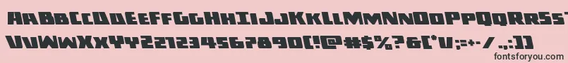 Darkallianceleft-fontti – mustat fontit vaaleanpunaisella taustalla