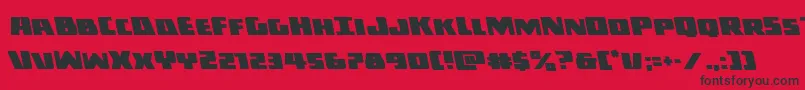 Darkallianceleft-fontti – mustat fontit punaisella taustalla
