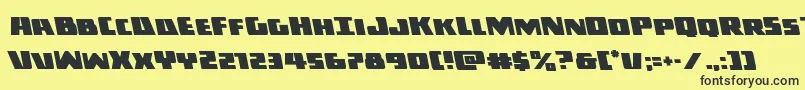 Darkallianceleft-Schriftart – Schwarze Schriften auf gelbem Hintergrund