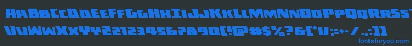 Шрифт Darkallianceleft – синие шрифты на чёрном фоне