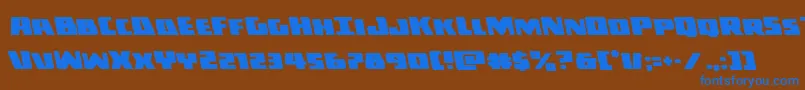 フォントDarkallianceleft – 茶色の背景に青い文字