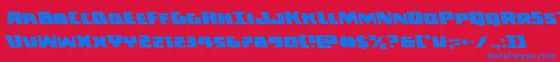 フォントDarkallianceleft – 赤い背景に青い文字