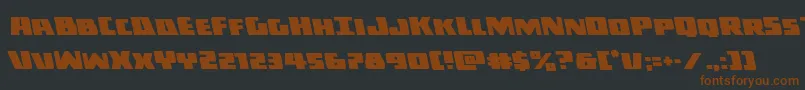 Darkallianceleft-fontti – ruskeat fontit mustalla taustalla