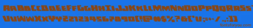 Darkallianceleft Font – Brown Fonts on Blue Background