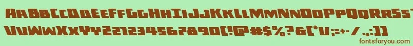 Darkallianceleft-fontti – ruskeat fontit vihreällä taustalla