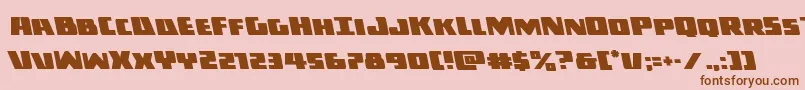 Darkallianceleft-fontti – ruskeat fontit vaaleanpunaisella taustalla
