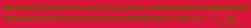 フォントDarkallianceleft – 赤い背景に茶色の文字