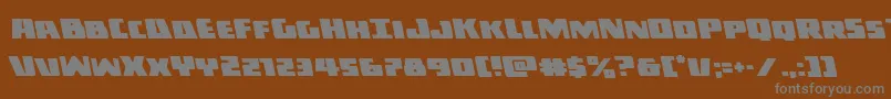 Darkallianceleft-fontti – harmaat kirjasimet ruskealla taustalla