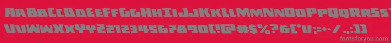 フォントDarkallianceleft – 赤い背景に灰色の文字